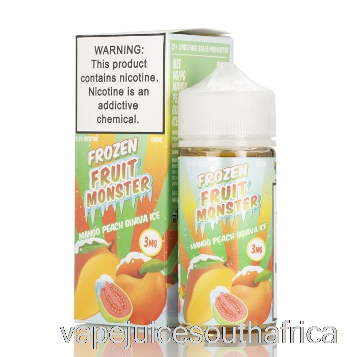 Vape Juice South Africa Ice Mango Peach Guava - Frozen Fruit Monster - 100Ml 0Mg